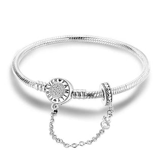 Bracelet chaîne serpent Family Forever avec chaîne de sécurité