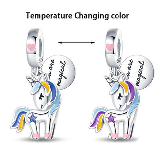 Licorne changeant de couleur selon la température